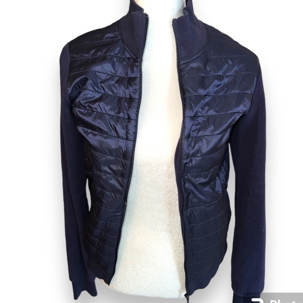 Uniqlo quilted and fleece jacket, mostly cotton, S.